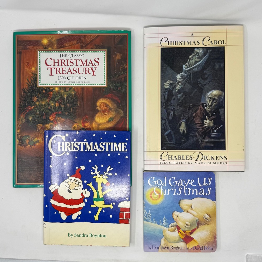 Christmas Book Bundle Dickens Boynton God Gave Us Christmas Treasury 4 Books